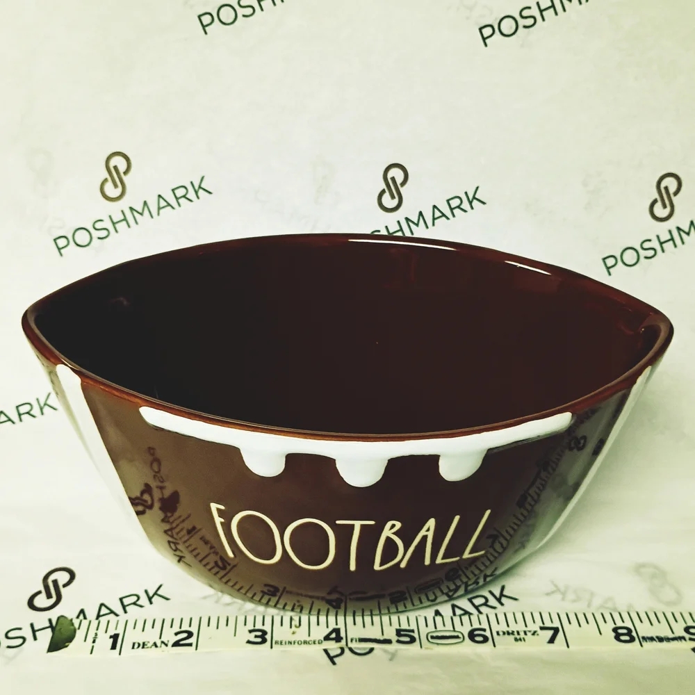 Football Party Serving Snack Bowl Ceramic Football Shape Bowl